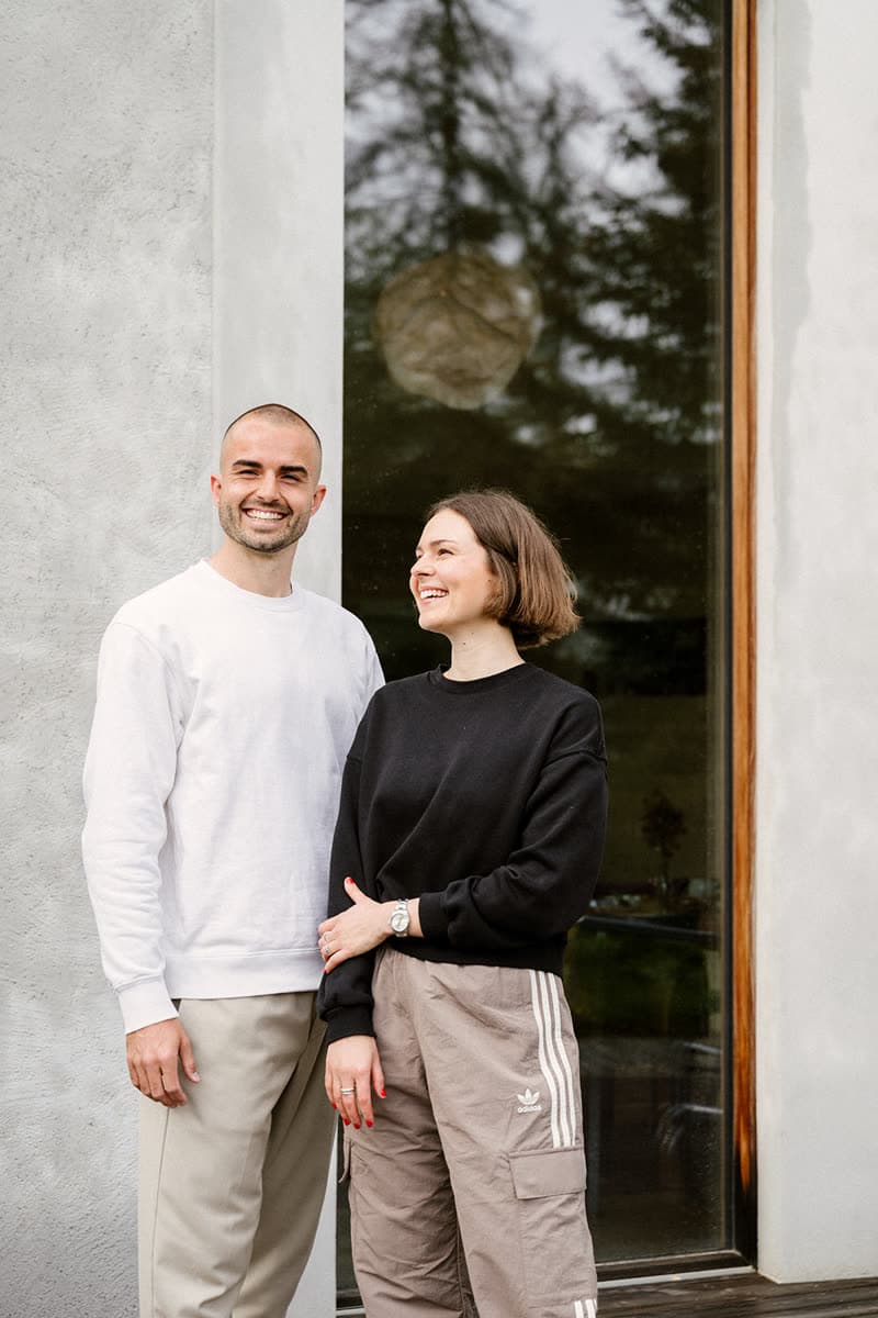Yannick and Selina at the mountain lodge