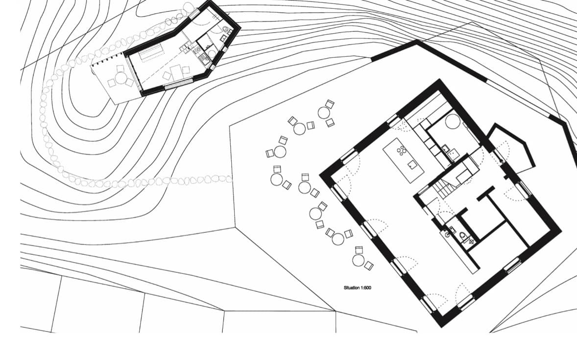 Situationsplan Tiny House und Berglodge