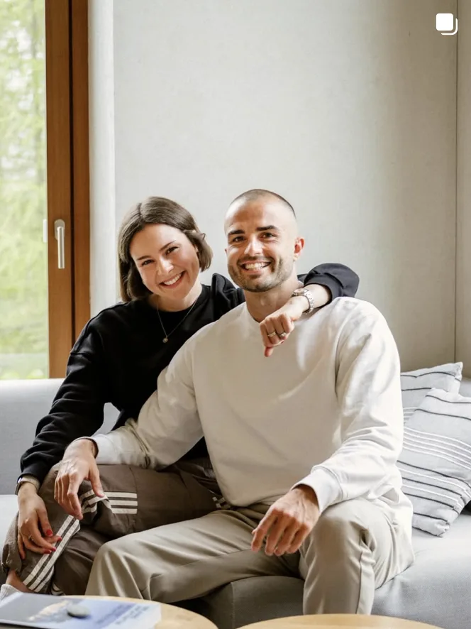 Instagram-Beitrag: Selina und Yannick in der Berglodge